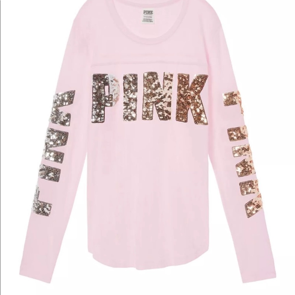 Vs pink football tee